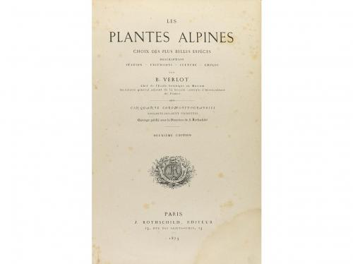 1873. LIBRO. (BOTÁNICA). VERLOT, B.:. LES PLANTES ALPINES. P