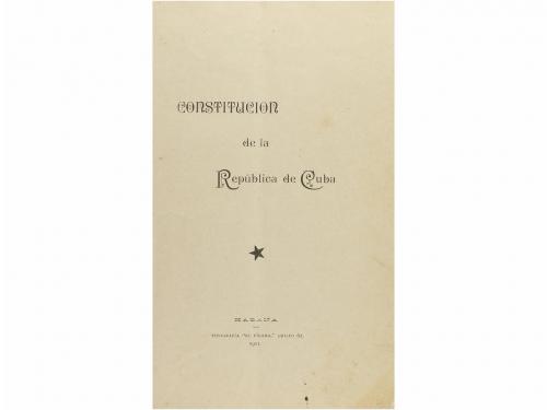 1901. FOLLETOS. (DERECHO-CUBA). CONSTITUCION DE LA REPÚBLIC