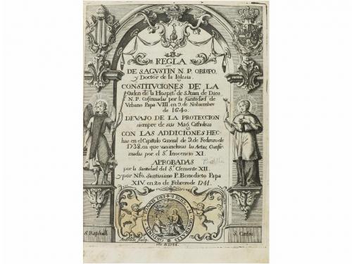 1744. LIBRO. (RELIGIÓN-REGLA). REGLA DE S. AGUSTIN N. P. OB