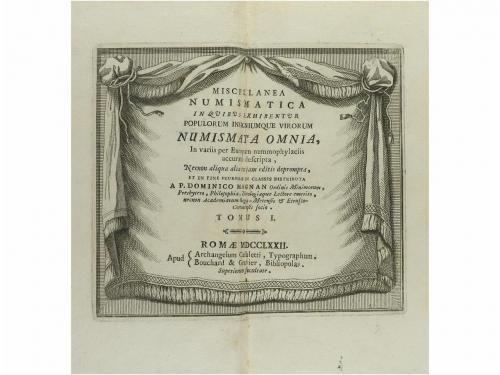 1772-1774. LIBRO. (NUMISMÁTICA). MAGNAN, DOMINICO:. MISCELA