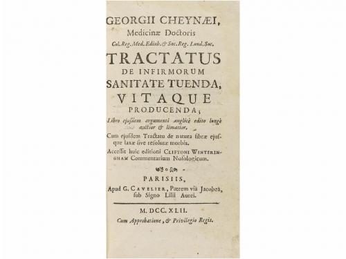 1742. LIBRO. (MEDICINA). CHEYNAEI, GEORGII:. TRACTATUS DE I