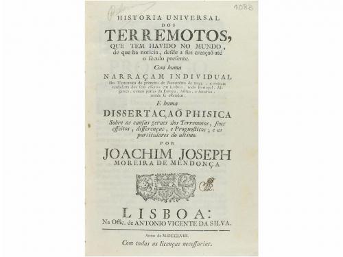 1758. LIBRO. (GEOLOGÍA). MOREIRA DE MENDONÇA, JOACHIM JOSEP