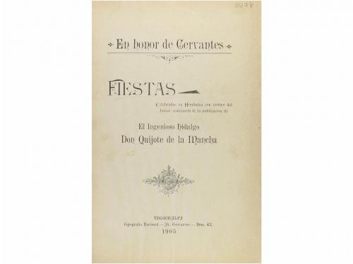 1905. LIBRO. (CERVANTINA). EN HONOR DE CERVANTES. FIESTAS C