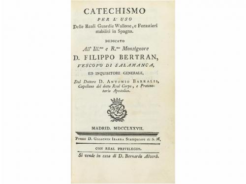 1777. LIBRO. (TRADUCCIONES-CATECISMO). BERTRAN, FILIPPO:. CA