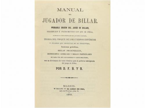 1863. LIBRO. (JUEGOS-ENTRETENIMIENTO). MANUAL DEL JUGADOR DE