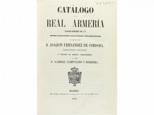 1854. LIBRO. (MILITARIA). FERNANDEZ DE CORDOBA, JOAQUIN:. CA