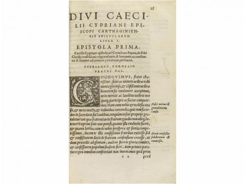 1550. LIBRO. (HUMANIDADES). CYPRIANI, CAECILII D.:. OPERA. L