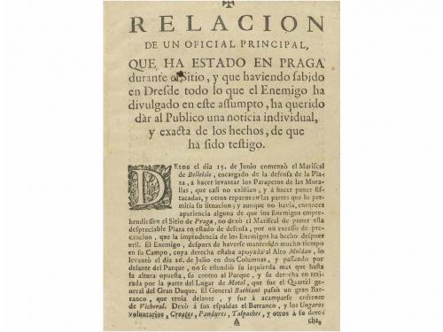 1740 ca. FOLLETOS. (HISTORIA-GUERRAS DE FLANDES). RELACION D