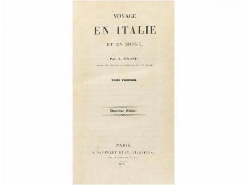 1828-1829. LIBRO. (VIAJES). SIMOND, L.:. VOYAGE EN ITALIE ET