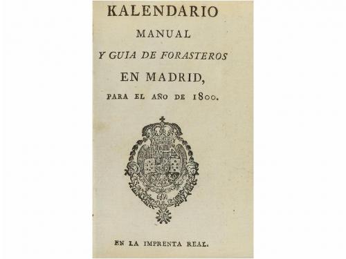 [1799]. LIBRO. (VIAJES-MADRID). KALENDARIO MANUAL Y GUIA DE 