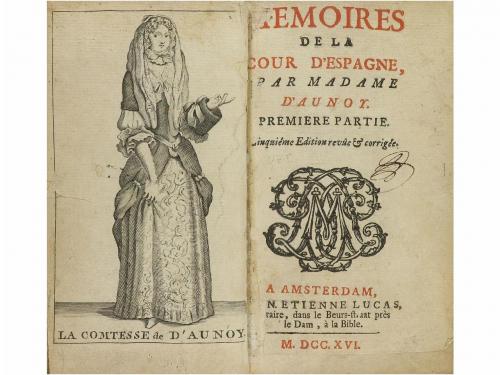 1716. LIBRO. (HISTORIA-SOCIEDAD). D&#39;AUNOY:. MEMOIRES DE LA C
