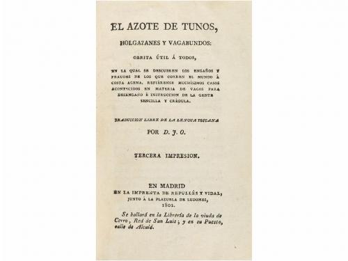 1802. LIBRO. (SOCIEDAD-COSTUMBRES). EL AZOTE DE TUNOS, HOLGA