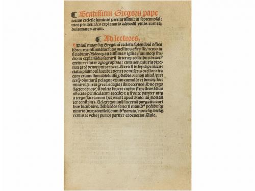 1509. LIBRO. (POST-INCUNABLE, GÓTICO). GREGORII PAPAE:. SEPT