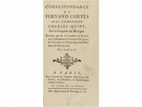 1778 ca. LIBRO. (HISTORIA-ESPAÑA). CORTES, HERNAN:. CORRESPO