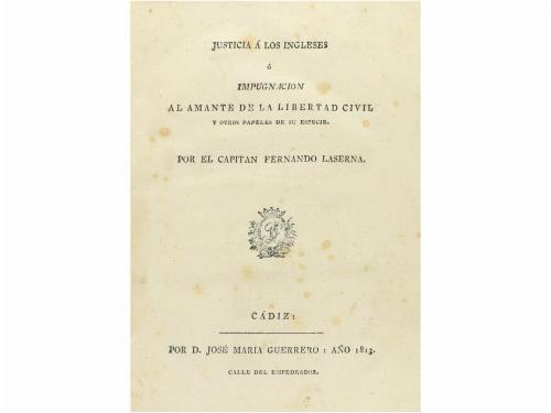 1813. LIBRO. (GUERRA DE INDEPENDENCIA). LASERNA, FERNANDO:. 