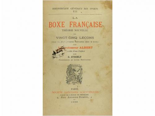 1896. LIBRO. (BOXEO). ALBERT:. LA BOXE FRANÇAISE. Théorie no