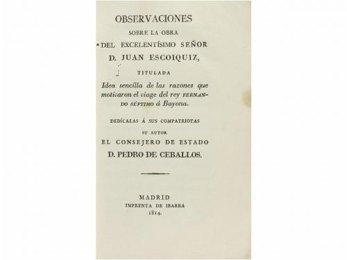 1814. LIBRO. (HISTORIA-FERNANDO VII). CEBALLOS, PEDRO DE:. O
