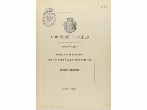 1866. LIBRO. (HISTORIA). A LOS HEROES DEL CALLAO. EL 2 DE MA