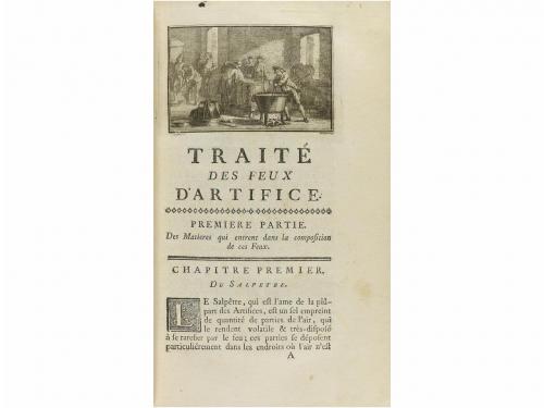 1747. LIBRO. (ARTE-FUEGOS ARTIFICIALES). TRAITÉ DES FEUX D&#39;A