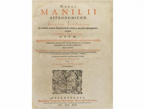 1655. LIBRO. (ASTRONOMÍA). MANILII, MARCI; SCALIGERO, IOSEP