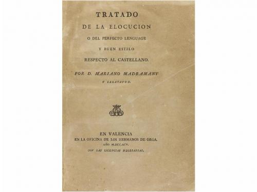 1795. LIBRO. (LITERATURA-ORATORIA). MADRAMANY Y CALATAYUD,