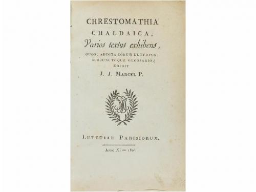 1803. LIBRO. (LITERATURA HEBREA). CHRESTOMATHIA CHALDAICA,
