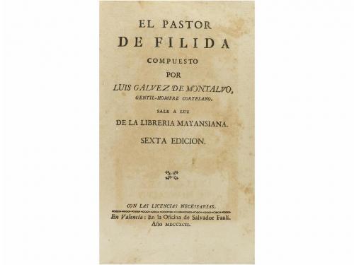 1792. LIBRO. (LITERATURA). GALVEZ DE MONTALVO, LUIS:. EL PA
