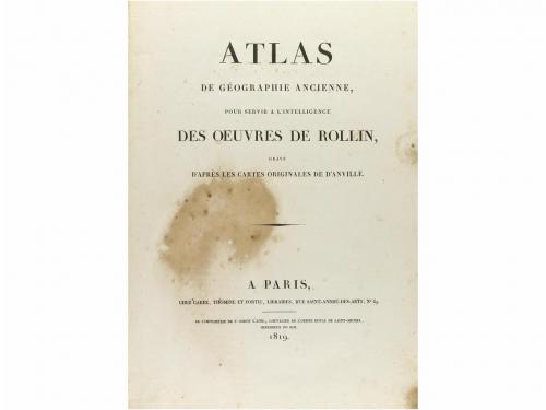 1819. LIBRO. (ATLAS-GEOGRAFÍA). ATLAS DE GÉOGRAPHIE ANCIENN