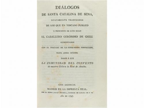 1786-1797. LIBRO. (RELIGIÓN). DIÁLOGOS DE SANTA CATALINA DE