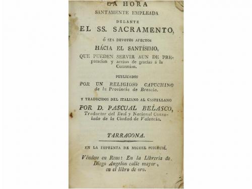 1825. LIBRO. (RELIGIÓN-VICH-TARRAGONA). VISITAS AL SANTISSI