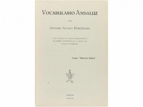 1933. LIBRO. (LINGÜÍSTICA). ALCALÁ VENCESLADA, ANTONIO:. VO