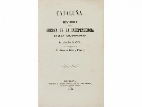 1861. LIBRO. (HISTORIA-CATALUNYA). BLANCH, ADOLFO:. CATALUÑ