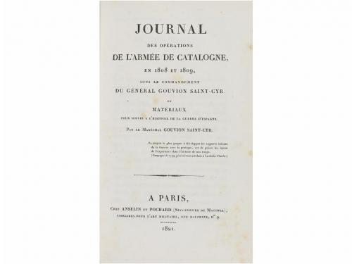 1821. LIBRO. (HISTORIA-CATALUNYA). GOUVION SAINT-CYR, MARÉC