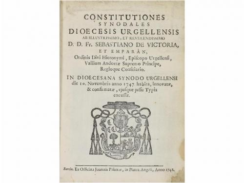 1748. LIBRO. (HUMANIDADES). CONSTITUTIONES SYNODALES DIOECE