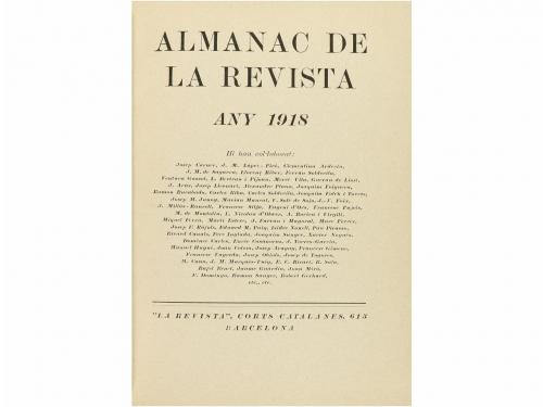 1917-1918. LIBRO. (LITERATURA CATALANA-VANGUARDIAS). ALMANAC