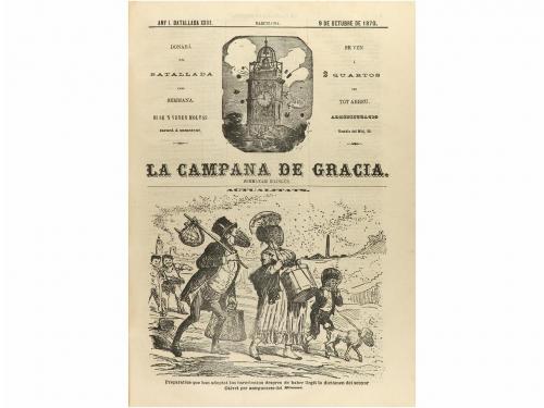 1870-1871. REVISTA. (SATÍRICO). LA CAMPANA DE GRACIA. Barcel