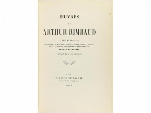 1924. LIBRO. (BIBLIOFILIA-ENCUADERNACIÓN). RIMBAUD, ARTHUR:.