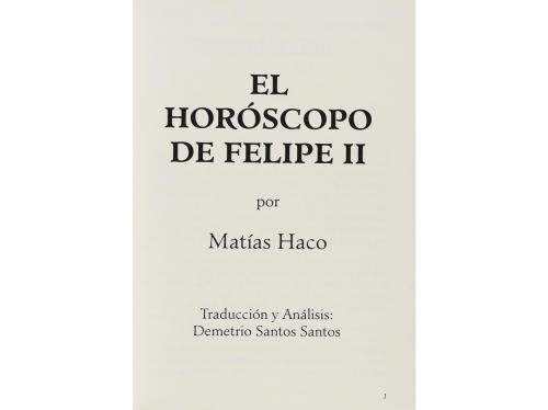 1995-1997. LIBRO. (FACSÍMIL). EL HOROSCOPO DE FELIPE II. Va