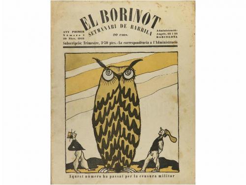 1923. REVISTA. (SATÍRICA). EL BORINOT. SETMANARI DE BARRILLA