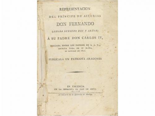 1808. FOLLETOS. (HISTORIA). REPRESENTACION DEL PRÍNCIPE DE A