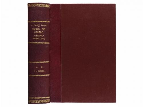 1948-1977. LIBRO. (BIBLIOGRAFÍA). PALAU Y DULCET, ANTONIO:. 