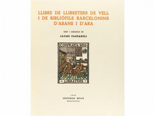 1949. LIBRO. (BIBLIOFILIA). PASSARELL, JAUME:. LLIBRE DE LLI