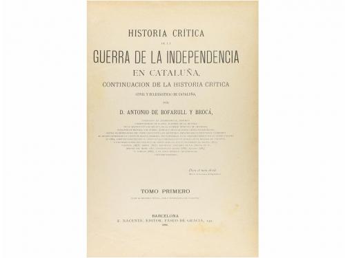 1886-1887. LIBRO. (HISTORIA). BOFARULL Y BROCÁ, ANTONIO DE:.