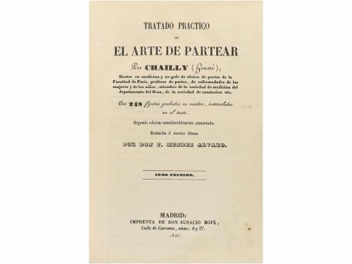 1846. LIBRO. (OBSTETRICIA-MEDICINA). CHAILLY:. TRATADO PRÁCT