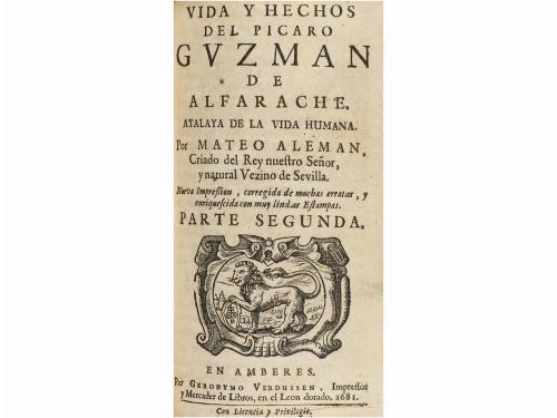 1681. LIBRO. (LITERATURA). ALEMAN, MATEO:. VIDA Y HECHOS DEL