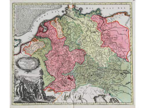 [1760]. MAPA. (ALEMANIA). SEUTTER, M.:. HYDROGRAPHICA GERMAN