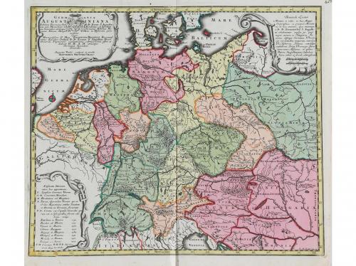 [1720]. MAPA. (ALEMANIA). SEUTTER, M.:. GERMANIA AUGUSTINIAN