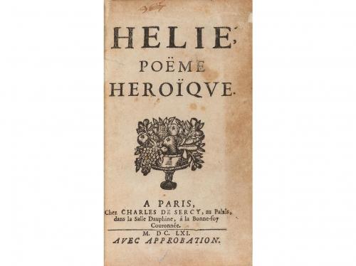 1661. LIBRO. (LITERATURA). HELIE. POËME HEROÏQUE. Paris: Che