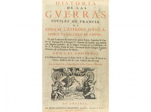 1686. LIBRO. (HISTORIA DE FRANCIA). DAVILA, ENRICO CATERINO: