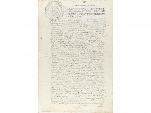 1792-1802. MANUSCRITO. (BARCELONA). LOTE DE MANUSCRITOS DADO